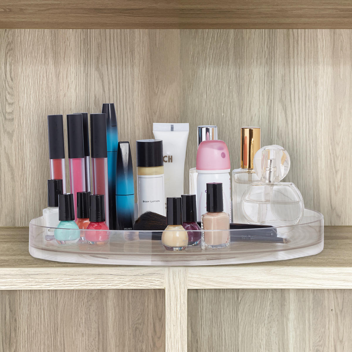 DREHTELLER - Transparent, Kunststoff (30/4/30cm) - Relaxdays