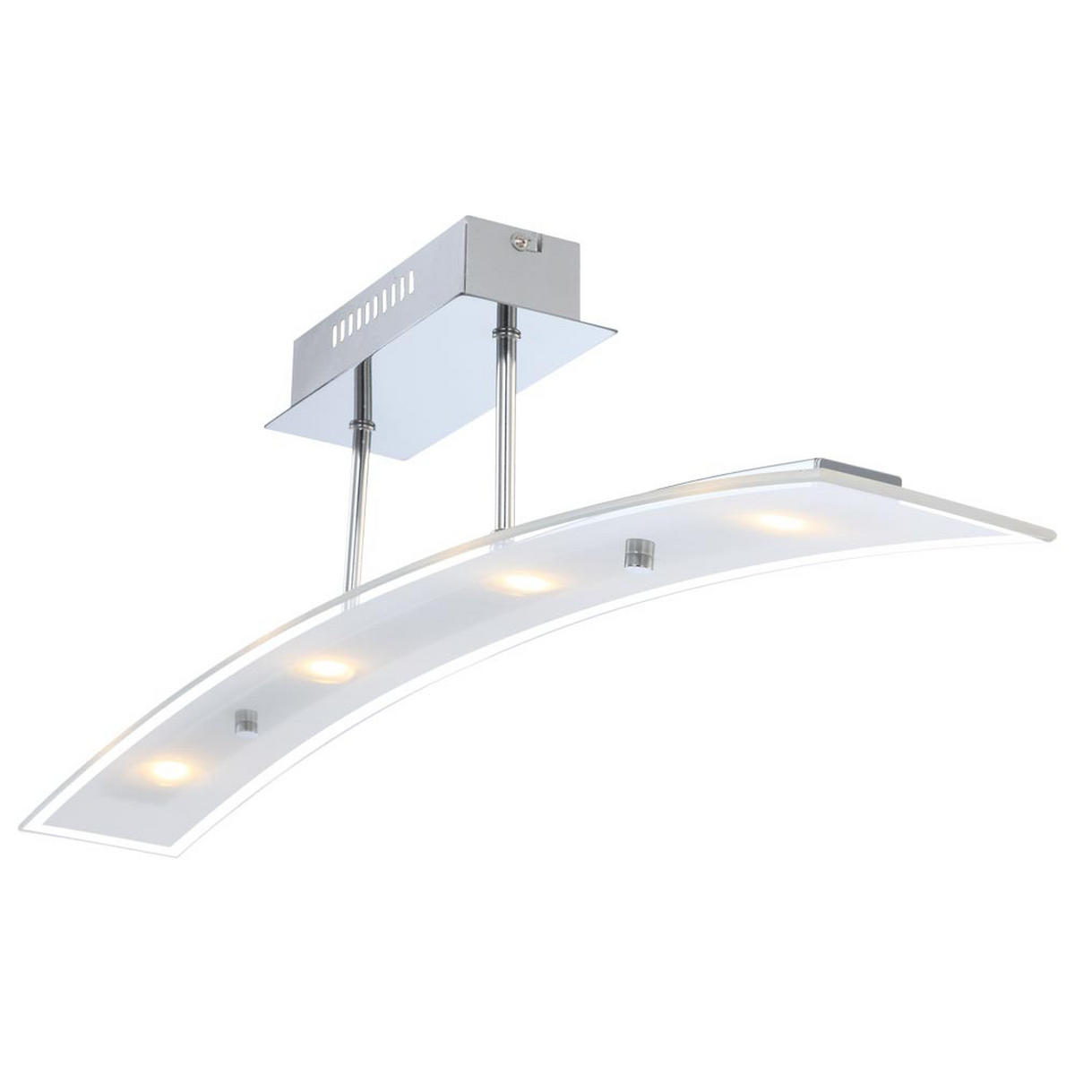 LED DECKENLEUCHTE DILAN Klar Satiniert - Klar, Glas (82/8/20cm) - Globo Lighting