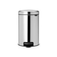 MÜLLEIMER klassisch Mit Soft Verschluss 12 Liter 41,1 x 25,1 x 33,8 cm Metall Edelstahl - Grau, Metall (25.1/41.1/33.8cm) - PROREGAL