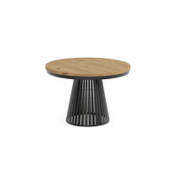 ESSTISCH Cone Bis - Eichefarben/Schwarz, Holzwerkstoff/Metall (120/120/76cm) - Meblini