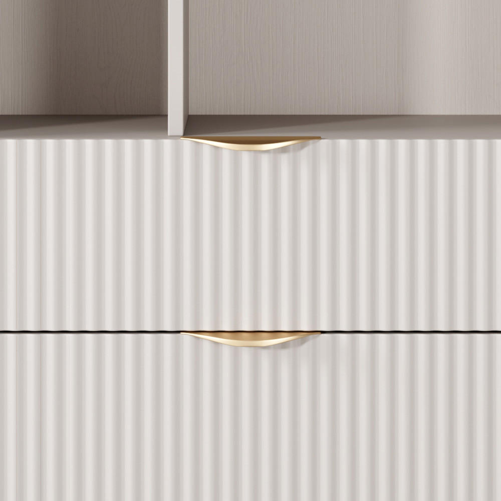 Thumbnail - Feldmann-Wohnen Regal, Beige, Holz, 3 Fächer, 2 Schubladen, Rechteckig, 88x194x38 cm, Wohnzimmer, ,