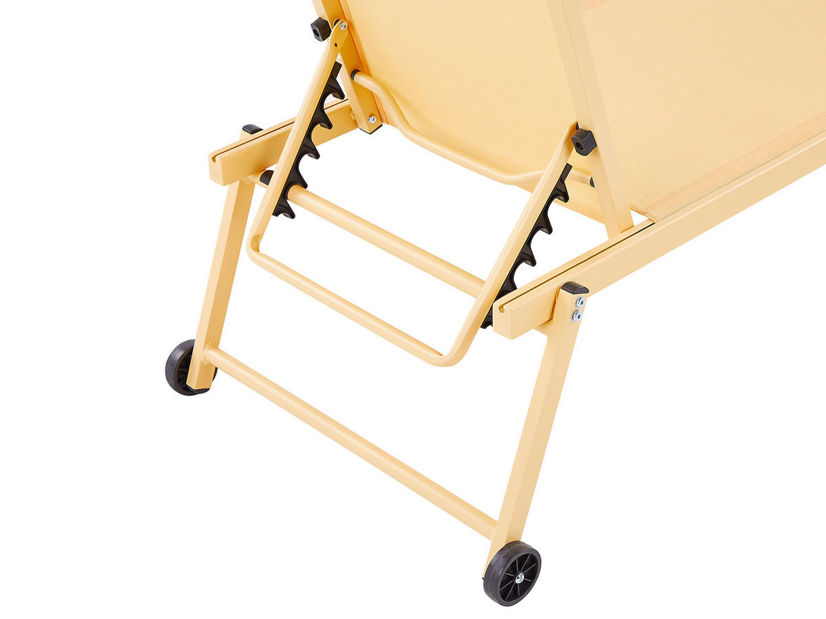 GARTENLIEGE Gelb Portofino - Goldfarben, Metall (198/107/65cm) - Beliani