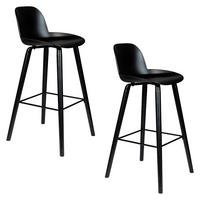 BARHOCKER Albert Kuip Rückenlehne 75 cm Schwarz - 2 er Set - Schwarz, Kunststoff (47/98.5/47.5cm) - Zuiver