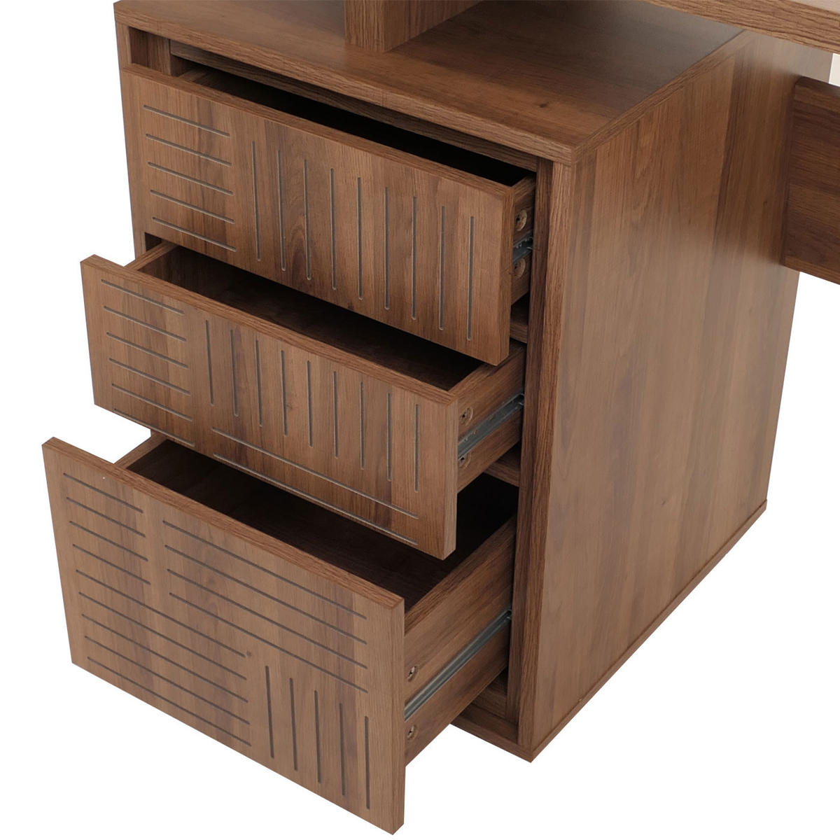 SCHREIBTISCH quadratisch Braun - Braun, Holz (58/118/77cm) - MCW