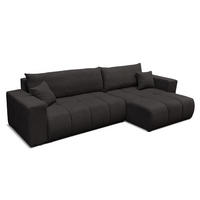 ECKSOFA Anabel Max Mit Schlaffunktion - Schwarz, Holzwerkstoff/Textil (145/278cm) - Fun Möbel