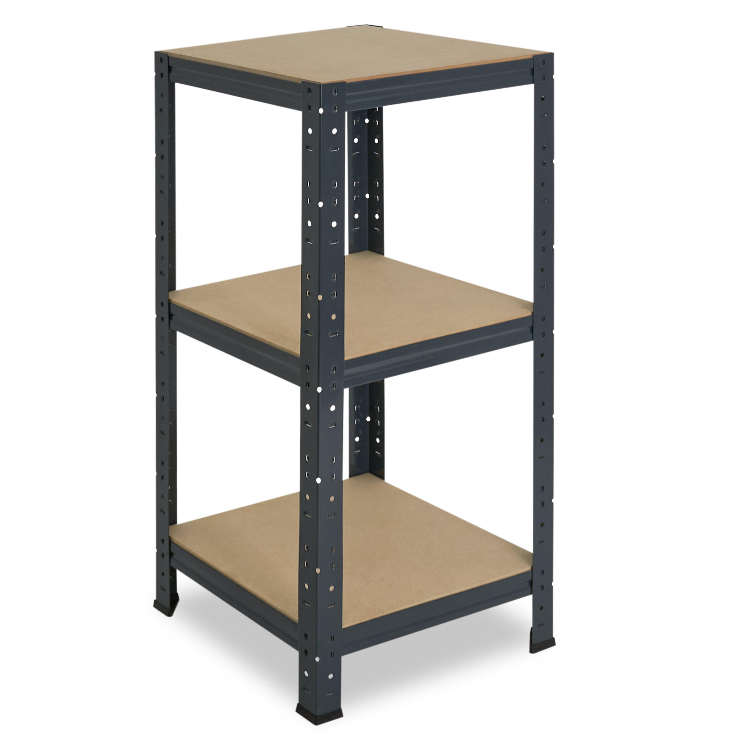 SCHWERLASTREGAL HOME 100x50x50 cm in anthrazit mit 3 Böden und 175 kg Traglast pro Boden - Anthrazit, Metall (50/100/50cm) - shelfplaza