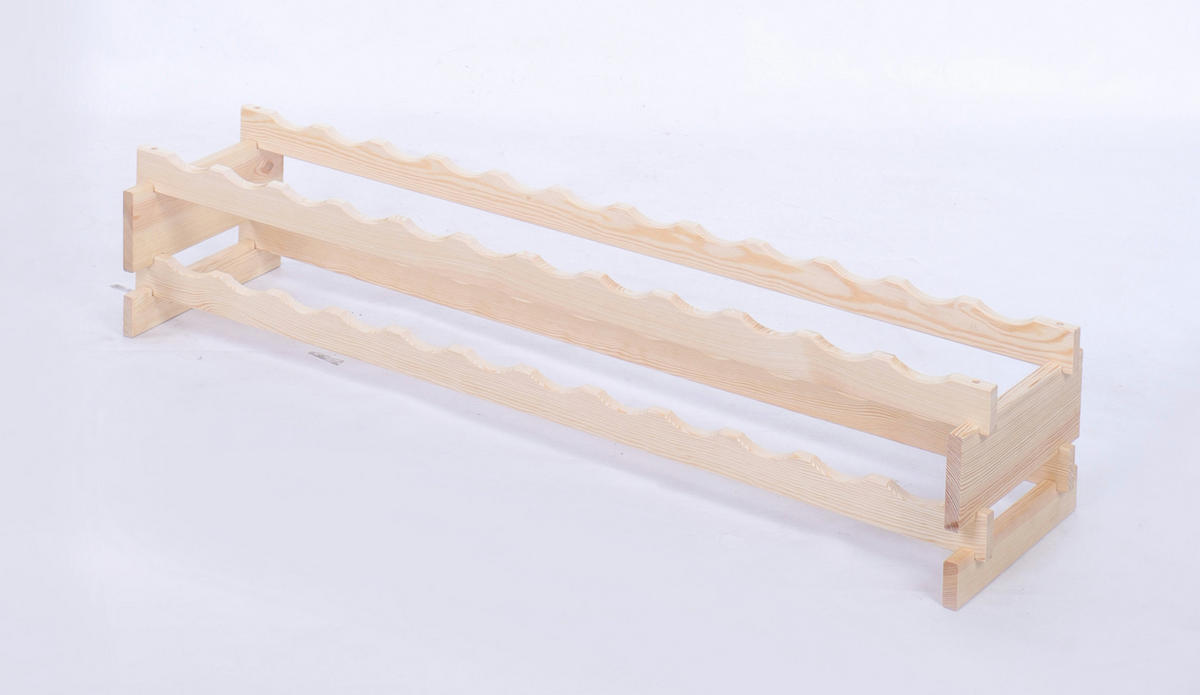 WEINREGAL VINOTECA FLEX PRO HxBxT 23x123x28cm 24 Flaschen auf 2 Ebenen Natur unbehandelt - Naturfarben, Holz (123/23/28cm) - PROREGAL