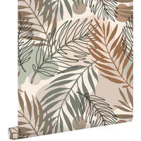 TAPETE Blätter 50 x 900 cm - Beige, Papier (50/900cm) - ESTAhome