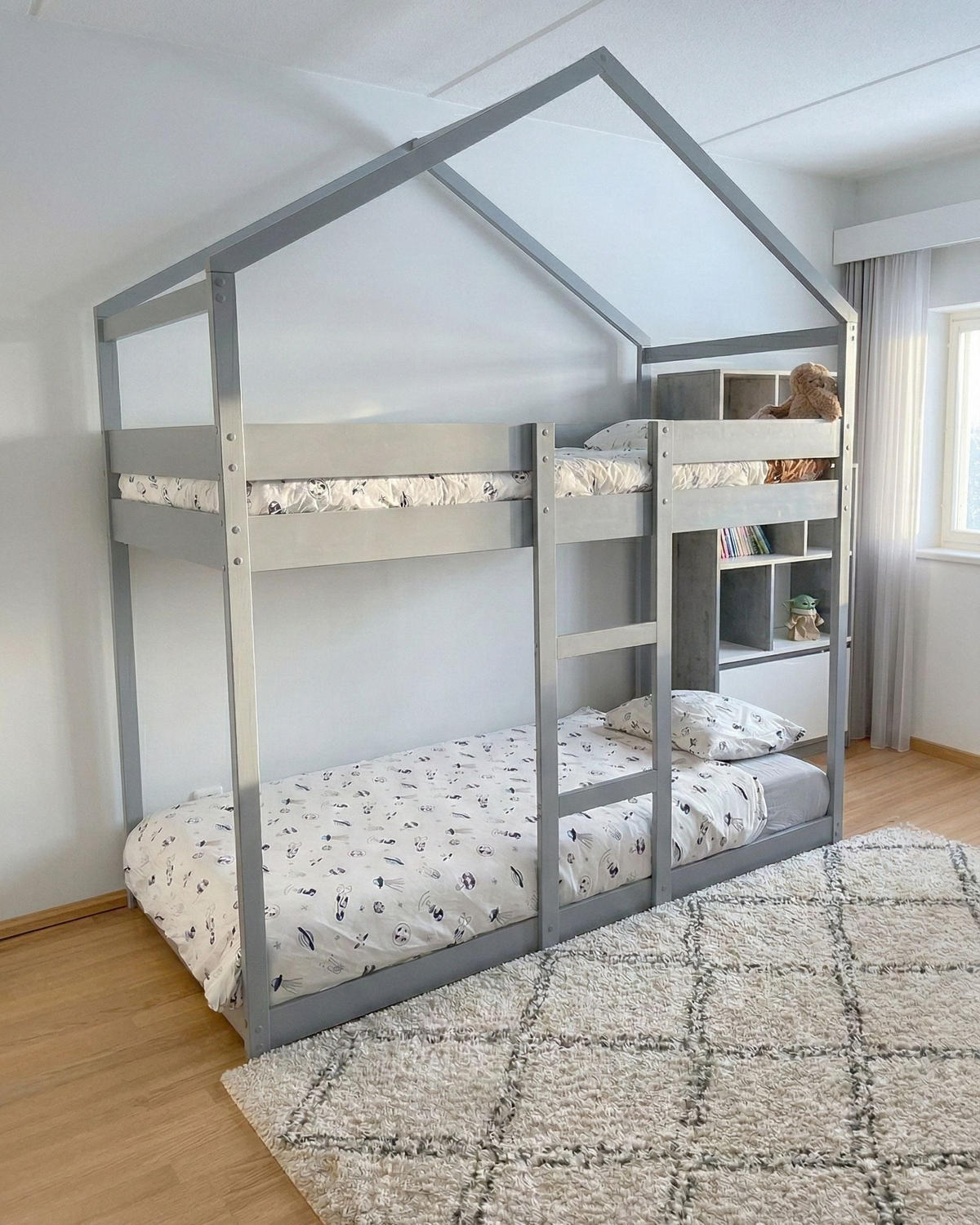 PAT ÎNALT 90x200 cm gri Labatut - gri, lemn (90/200cm) - Beliani