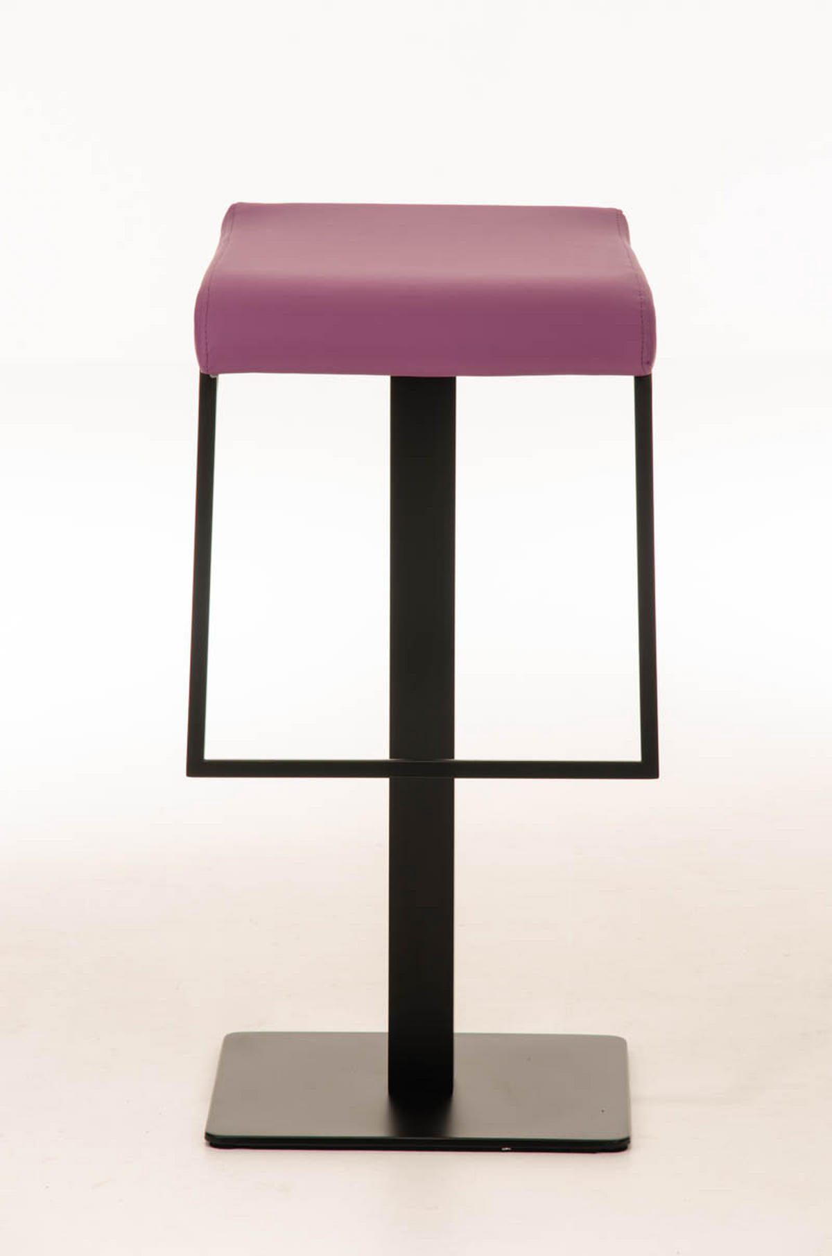 BARHOCKER Lederlook lila - Lila/Schwarz, Textil/Metall (39/78/42cm) - CLP