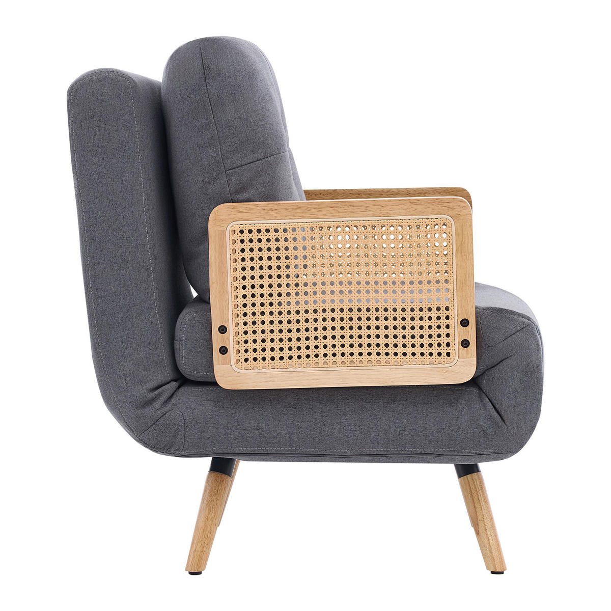 SCHLAFSESSEL DE-33235 3-in-1 mit 5-fach Verstellung Grau - Grau, Holzwerkstoff (67.5/86.5/73cm) - ComfortXL