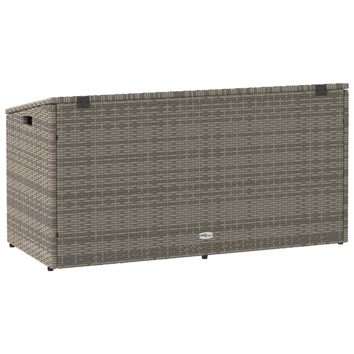 GARTEN-AUFBEWAHRUNGSBOX Grau 110/50/58 Cm Poly Rattan - Grau, Kunststoff (50/58/110cm) - vidaXL