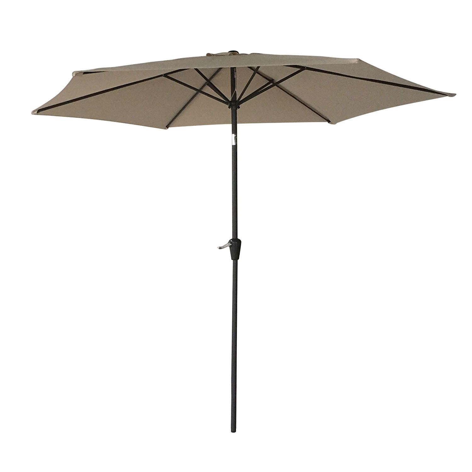 SONNENSCHIRM Hapuna Taupe Ø 270 cm - Braun, Textil (270/270cm) - Happy Garden