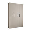 DREHTÜRENSCHRANK 245,5/160/50 3-türig - Kaschmir/Schwarz, Holz/Metall (160/245.5/50cm) - Abiks Möbel