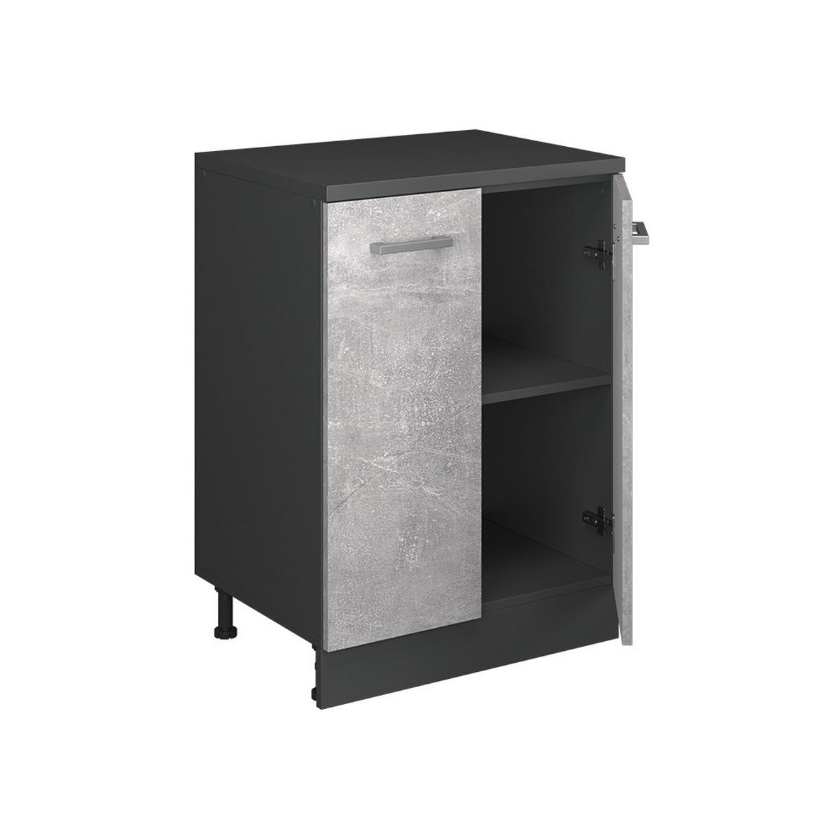 SKRINKA DO PODKROVIA Rion betón 60 x 81.6 cm bez sklonu s 2 dverami - sivá, kompozitné drevo (60/83.8/46cm) - Vicco