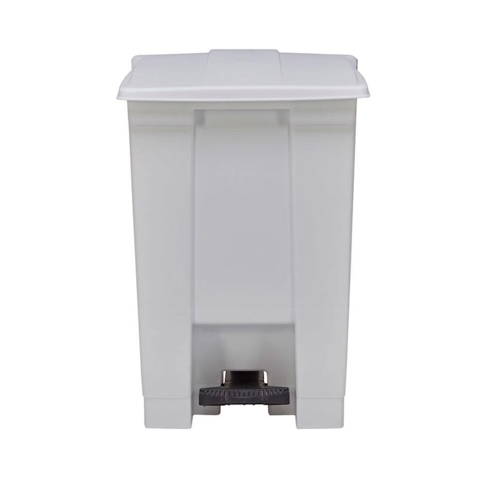MÜLLEIMER Robuster Pedaleimer 68,1 Liter 67,3 x 41 x 50,2 cm Aus Konformen Polyethylen Weiß - Weiß, Metall (41/67.3/50.2cm) - PROREGAL