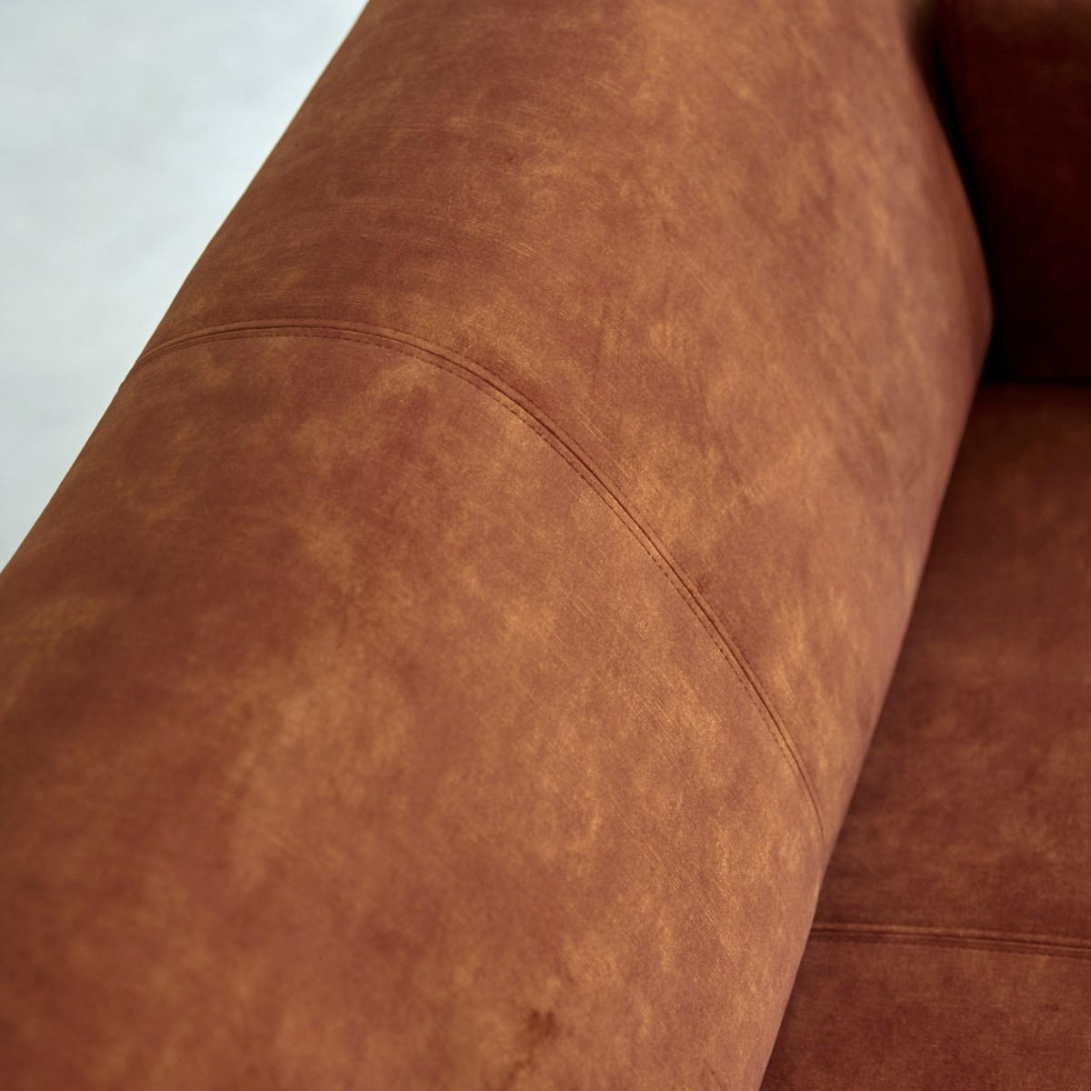 SOFA Finn Terrakotta aus Stoff - Terracotta, Textil (160/81/87cm) - Tikamoon