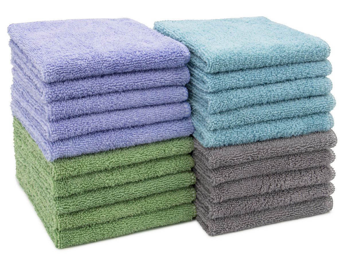 REINIGUNGSTÜCHER, 20er-Set, 30x30 cm, 80% Polyester, 20% Polyamid, farblich sortiert - Multicolor, Textil (30/30cm) - Zollner