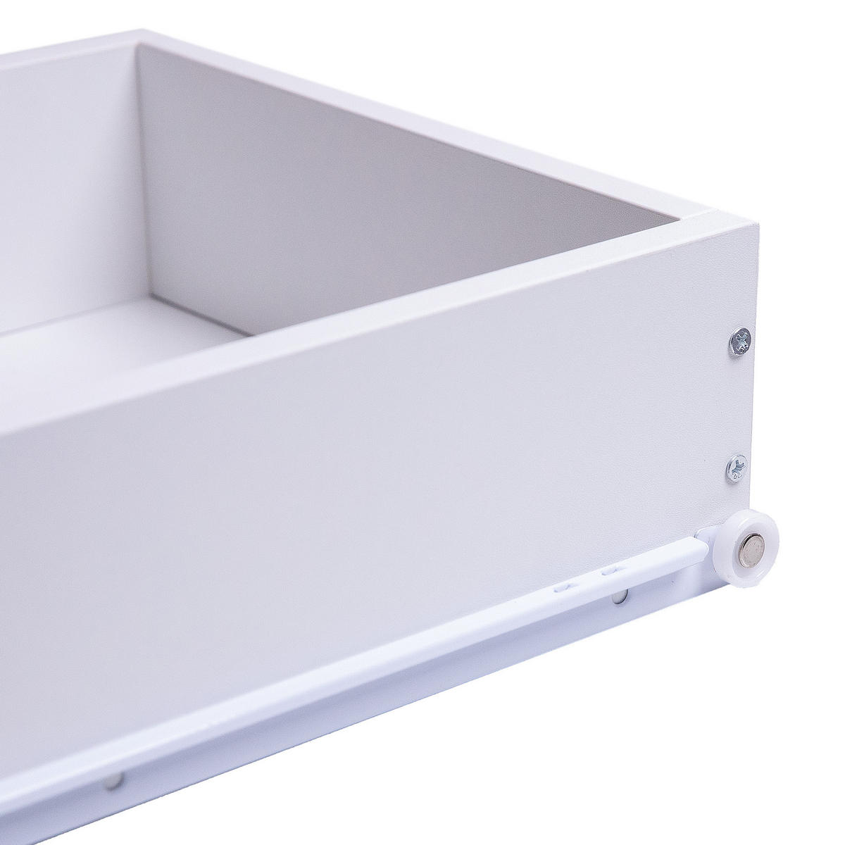 SCHMINKTISCH mit 11 Schubladen 130/55/81 CM und LED Beleuchtung Schminkspiegel 100 x 80 CM - Weiß, Holz/Metall (130/81/55cm) - VANITII