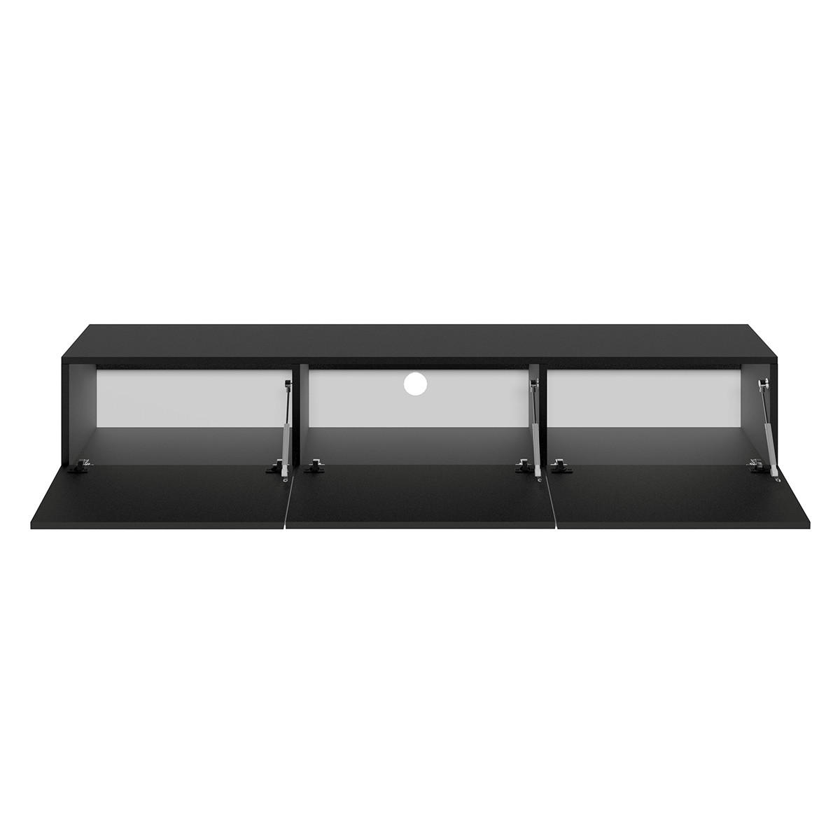 TV-MÖBEL Idao Schwarz - Schwarz, Holzwerkstoff (29/35/180cm) - Petits-meubles