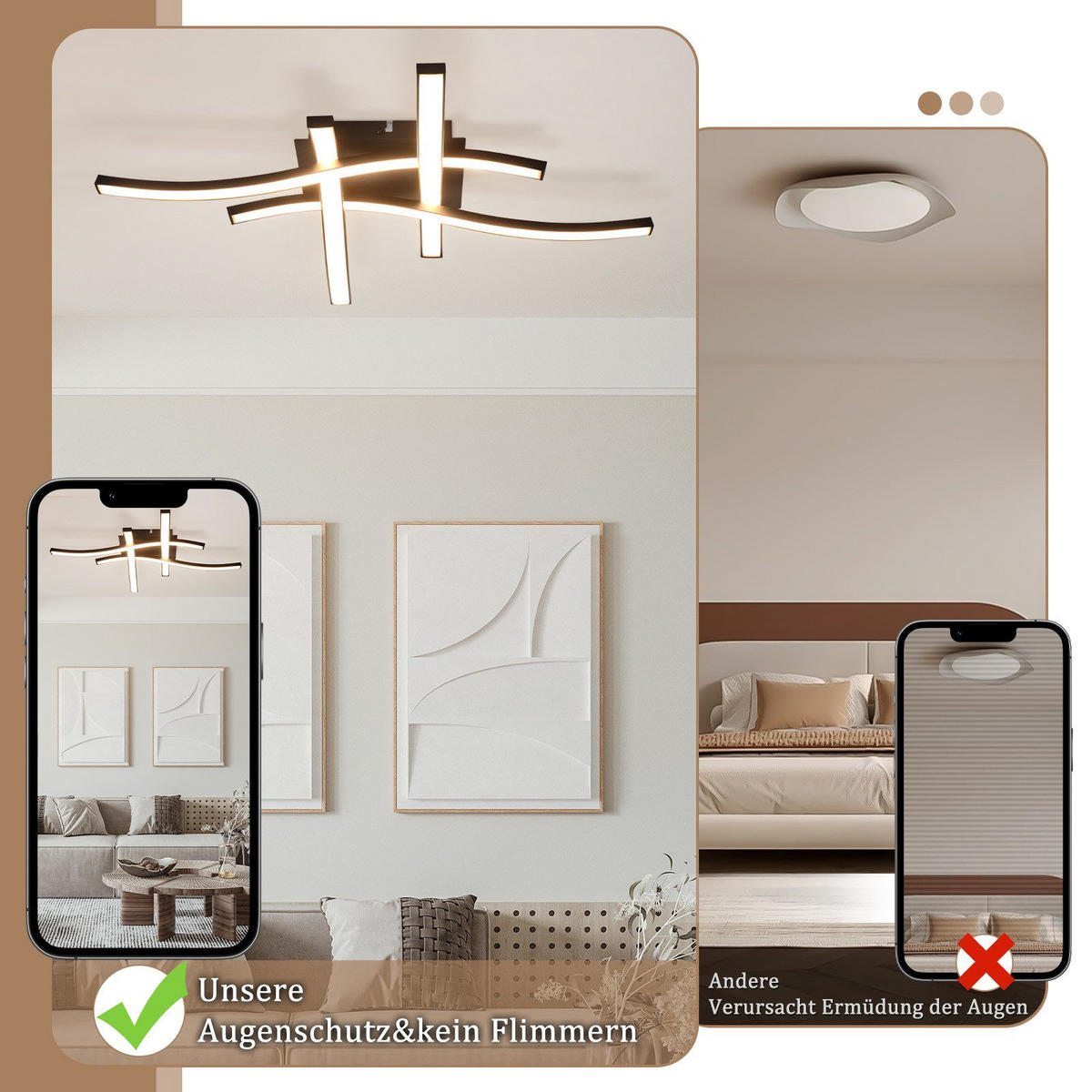 LED-DECKENLEUCHTE Fulbright 42.5/42.5/7 cm - Schwarz, Metall (42.5/42.5/7cm) - Nettlife