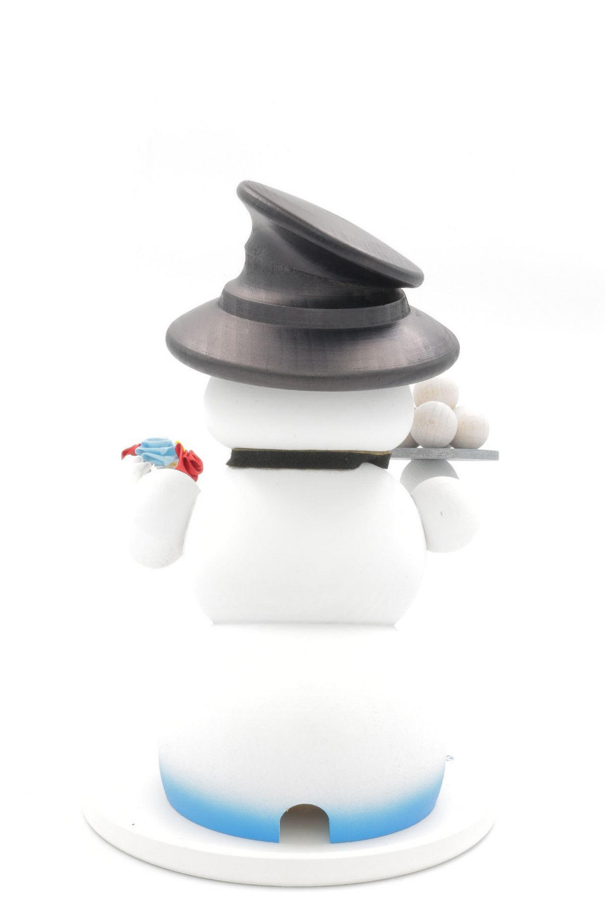 RAUCHFIGUR Schneemann Weiß GenTeelichtereman 19 cm - Multicolor, Holz (15/19/0.1cm)