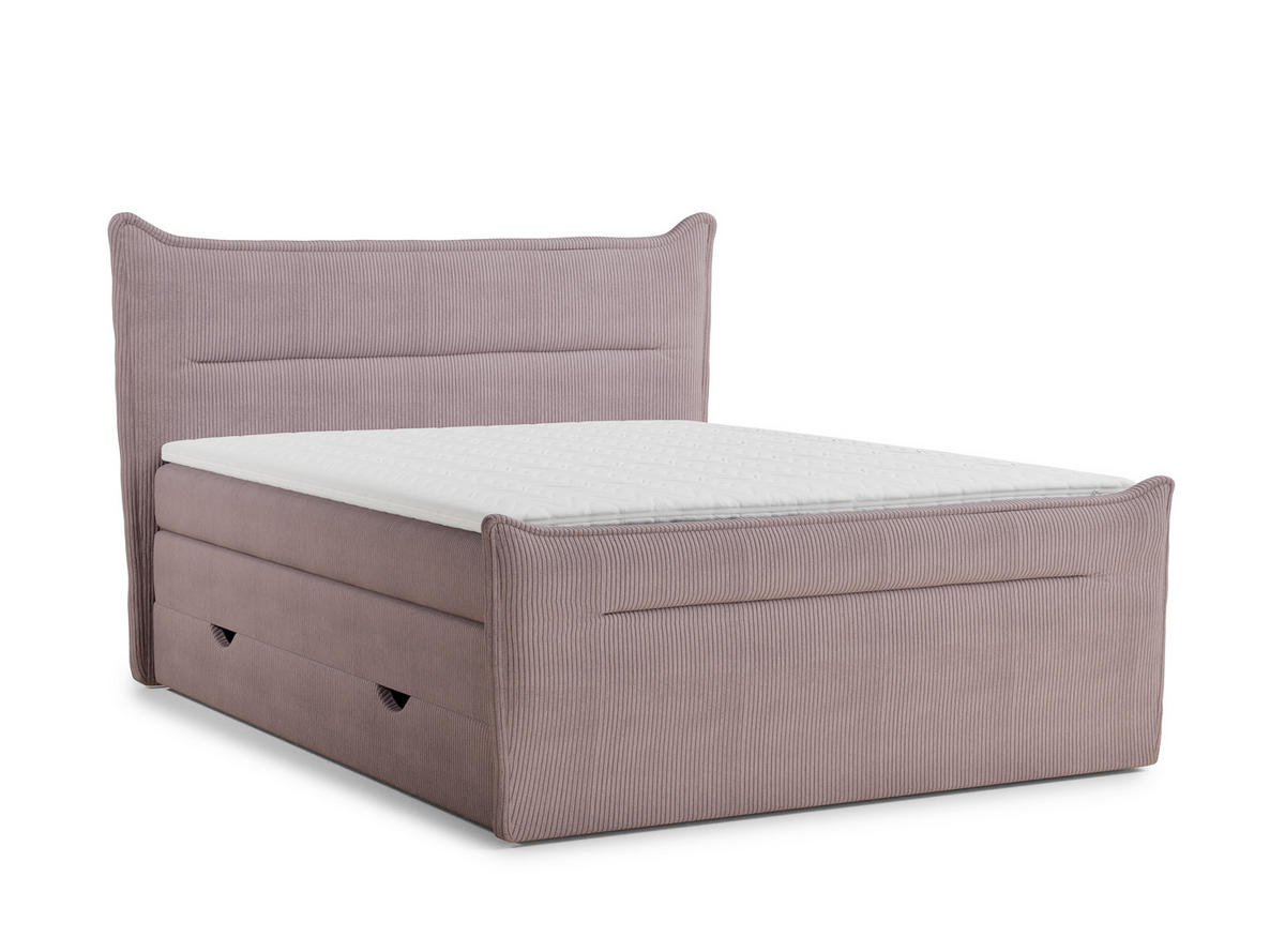 BOXSPRINGBETT Pelino 160/200 cm, in Lila, Bettkasten, Matratze, Topper - Lila/Schwarz, Holz/Holzwerkstoff (160/200cm) - Maison de Reve