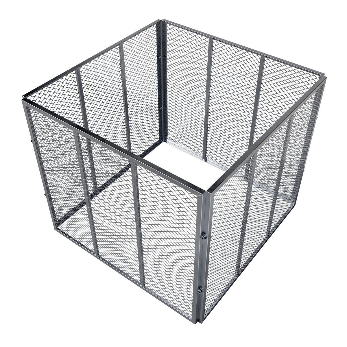KOMPOSTER Metall silber 800L - Silberfarben, Metall (100/80/100cm) - Juskys