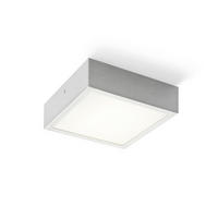 DECKENLEUCHTE STRUCTURAL LED 20x20 gebürstetes Aluminium 12 W - Silberfarben, Metall (20/20/6cm) - Rendl