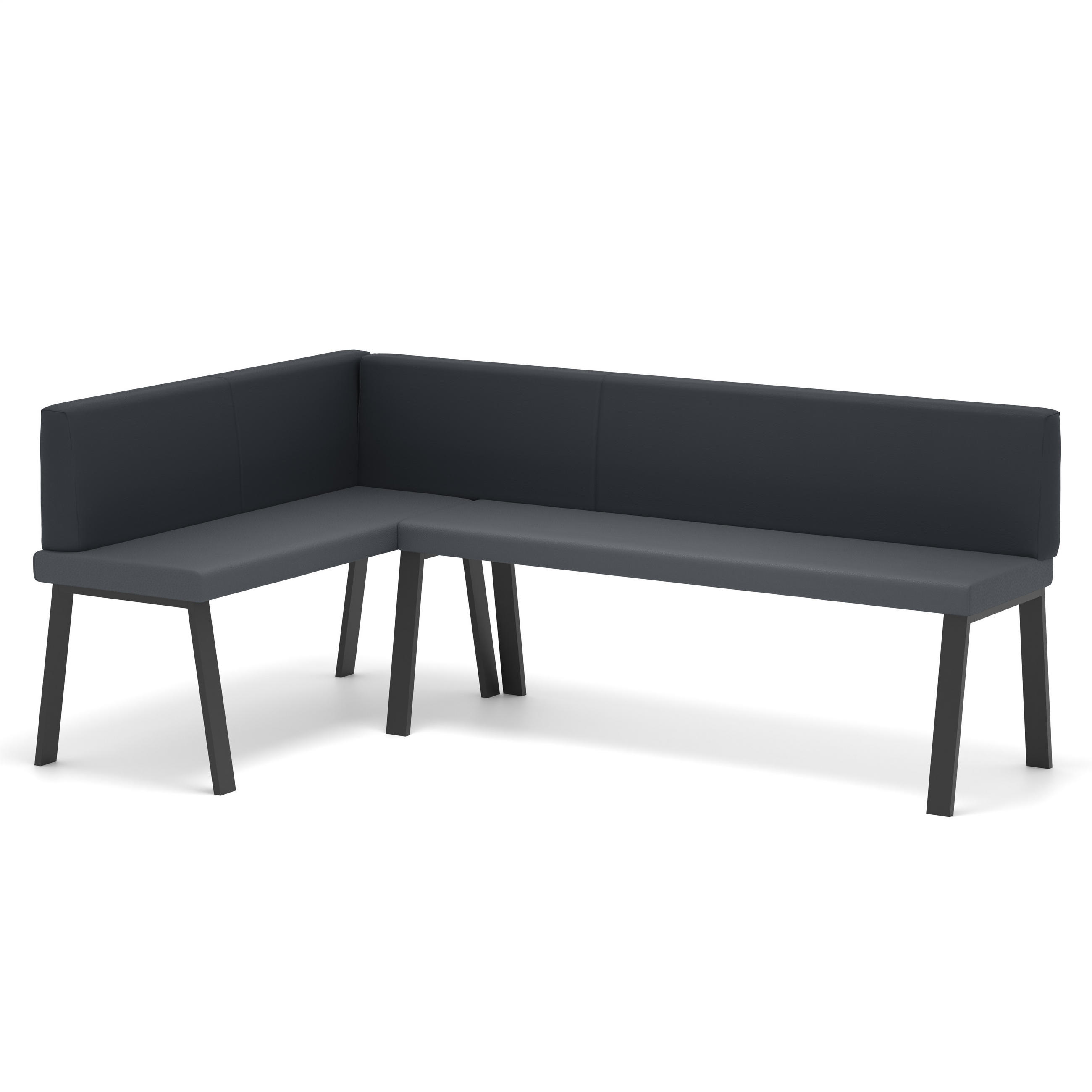 ECKBANK links MONO Y Kunstleder glatt, 142/196 cm Grau - Grau, Kunststoff/Textil (142/196cm) - Idohome