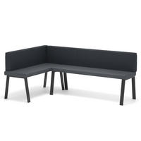 ECKBANK links MONO Y Kunstleder glatt, 142/196 cm Grau - Grau, Kunststoff/Textil (142/196cm) - Idohome