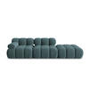 MODULARES-SOFA rechts Bellis aus Samt petrol 4 Sitzplätze - Petrol, Textil (94/63/282cm) - Micadoni