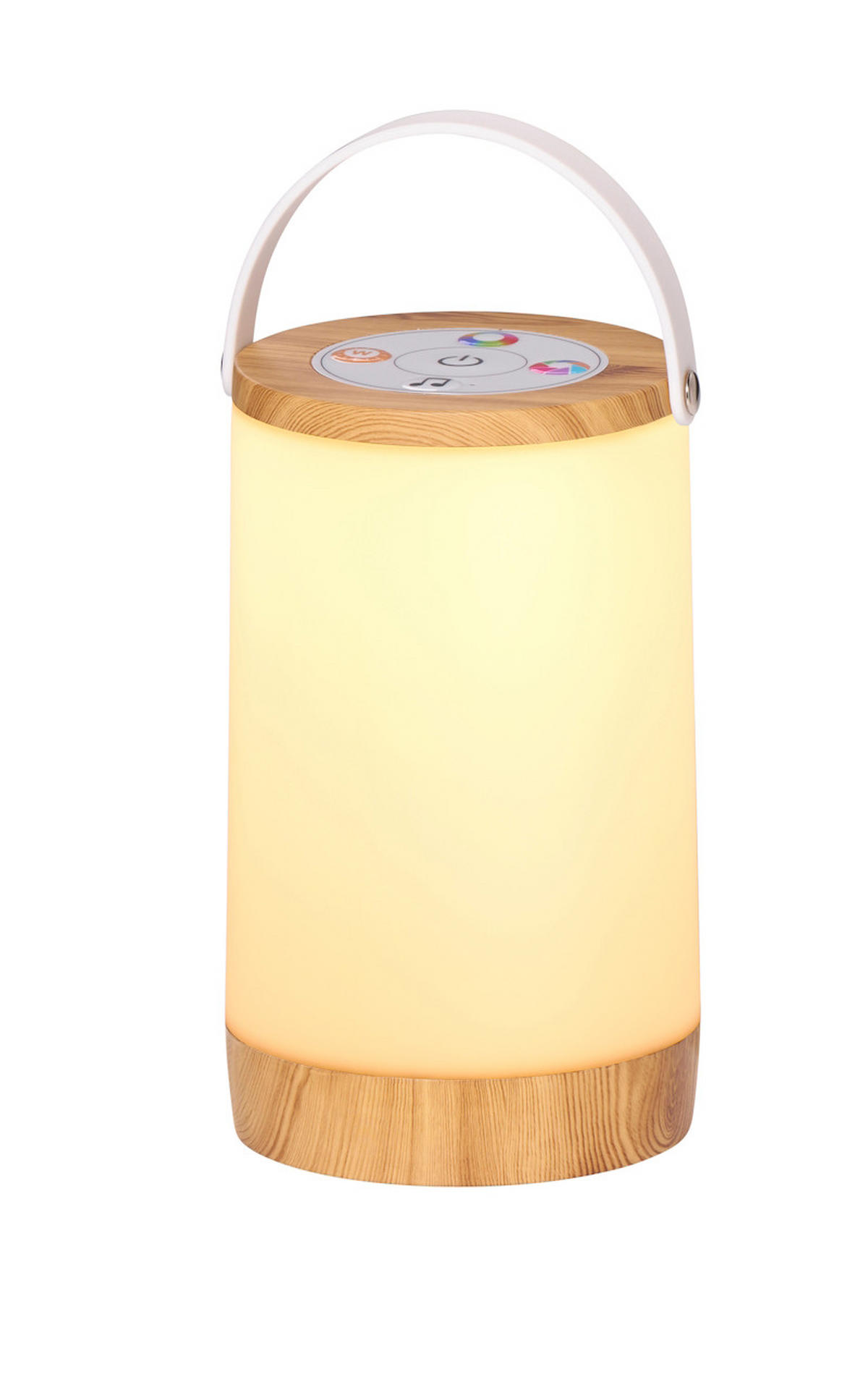 LED-RGB-IC-LATERNE - vielseitig für Innen und Außen mit Regenbogeneffekt und Soundsteuerung - Weiß, Kunststoff (10.5/10.5/17.5cm) - Northpoint