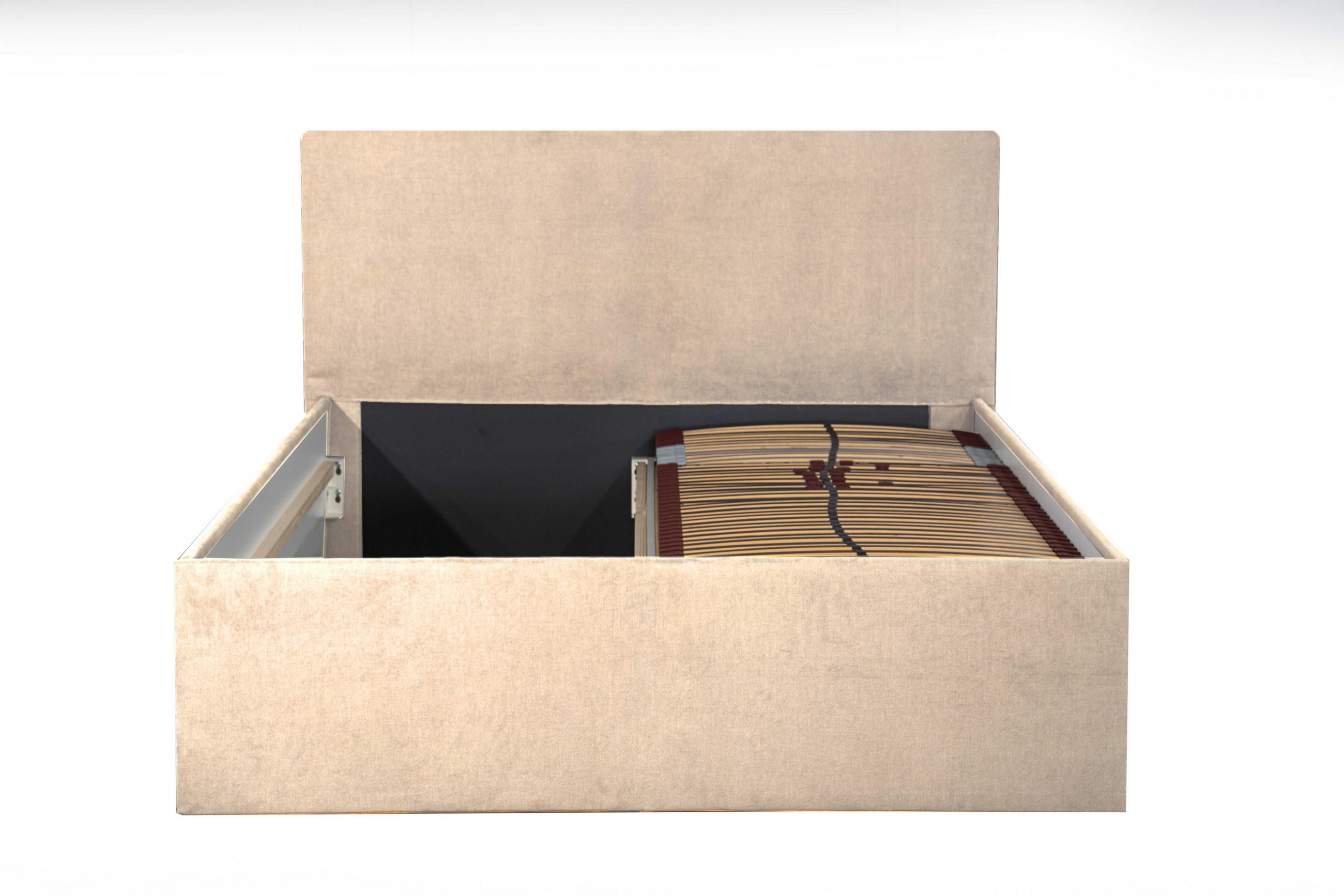 POLSTERBETT Gent Beige 140 x 200 x 32 cm Stauraum ohne hydraulische Funktion Mit hochwertiger Matratze H3 (bis 120 kg) und Lattenrost - Beige, Holz (140/200cm) - Halmon Schlafkomfort Betten 