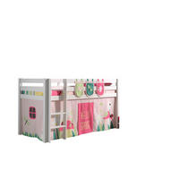 KINDERBETT Karolina 210x114x106 Massivholz Weiß Textilset Spring 3 - Hellrosa/Weiß, Holz (90/200cm) - 58aufmkessel