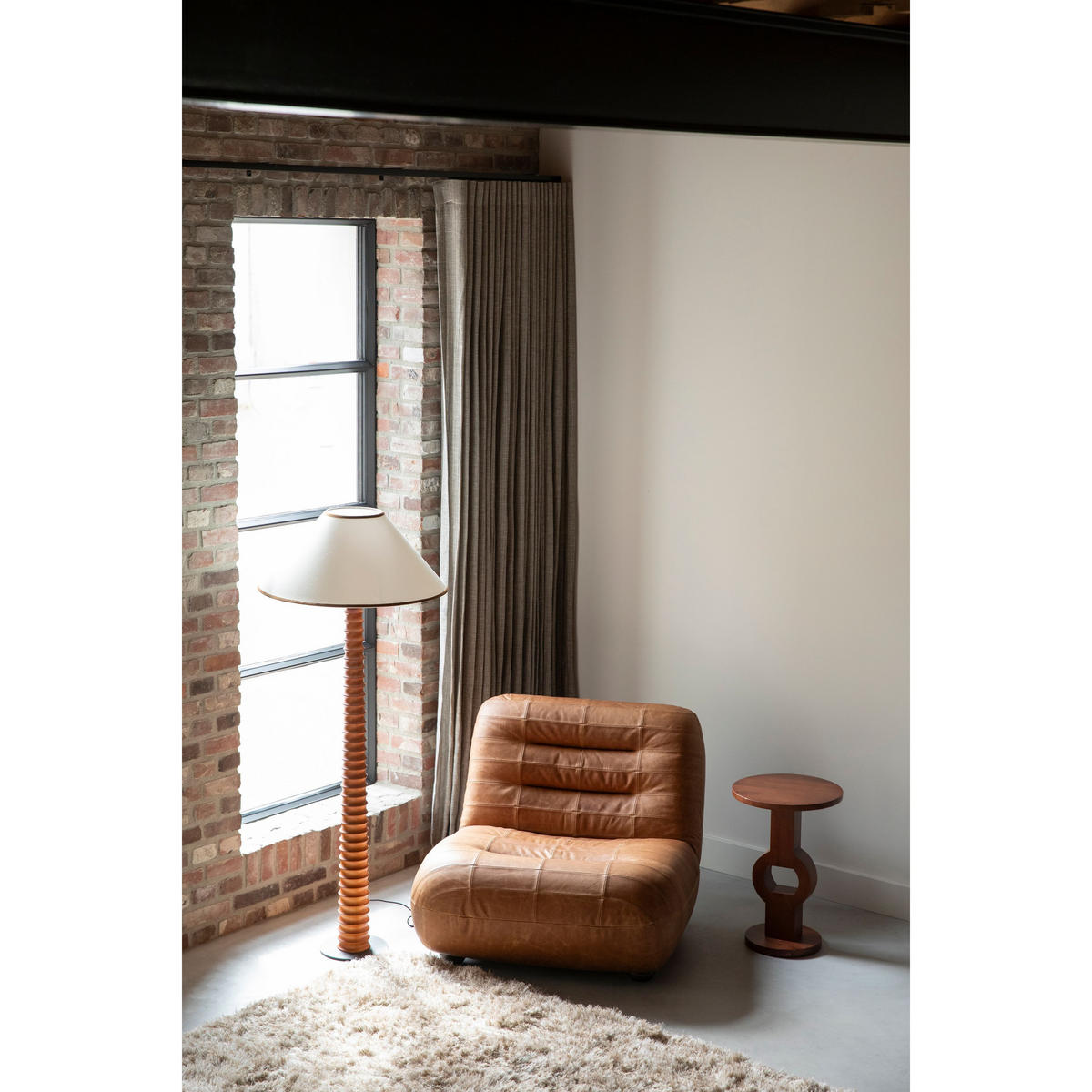 STEHLAMPE Horace - Braun, Holz (60/60/145cm) - Dutchbone