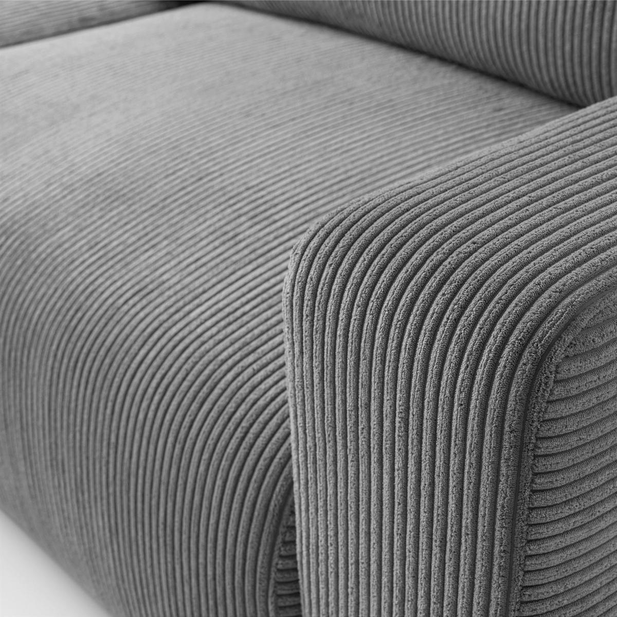 ECKSOFA OPERA L-Form mit Schlaffunktion und Bettkasten, Poso 60 - Grau, Textil (247/143cm) - Lookway