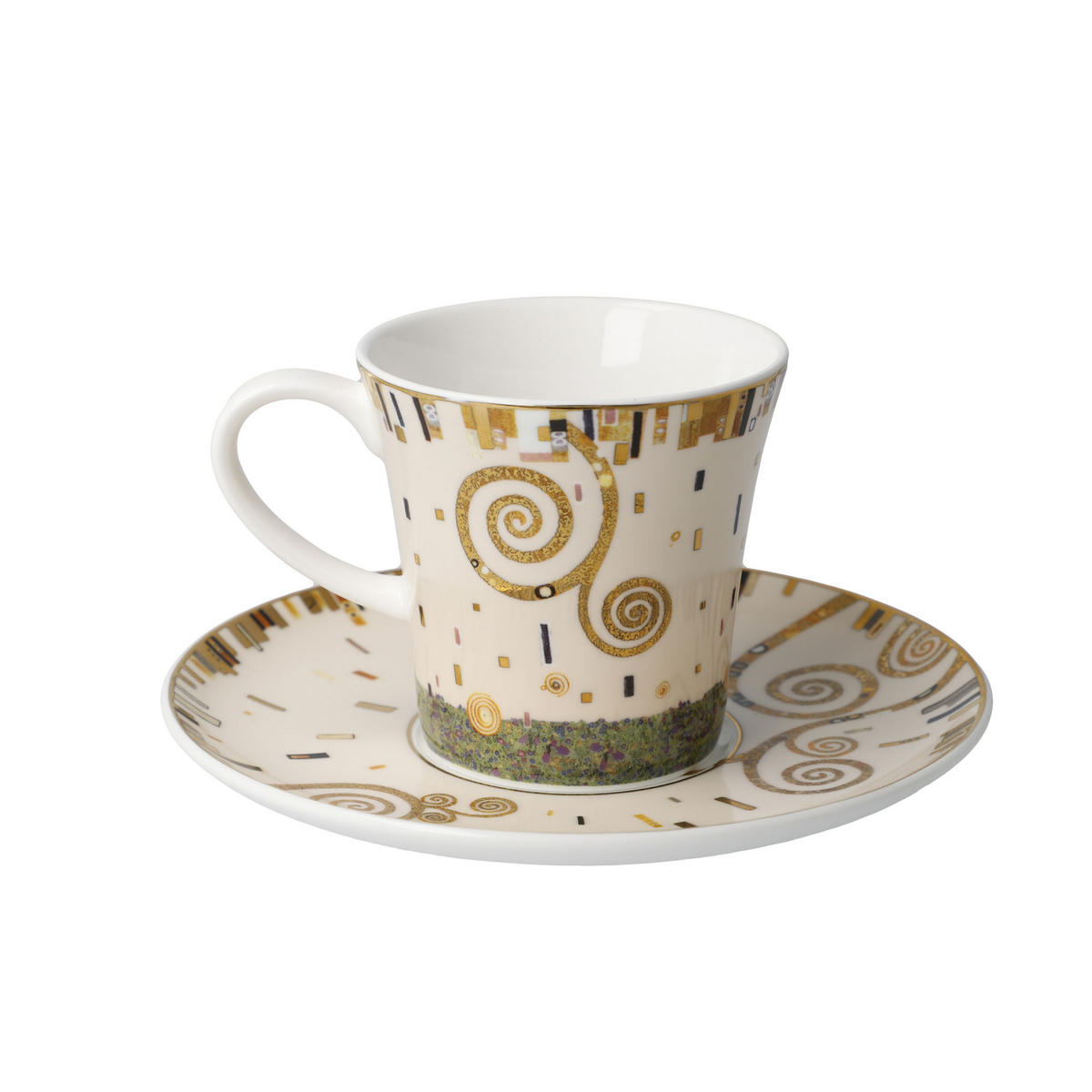 KÜNSTLERTASSE Gustav Klimt - Der Kuss, Fine Bone China, Bunt, 150 ml - Multicolor, Keramik (0.15L) - Goebel