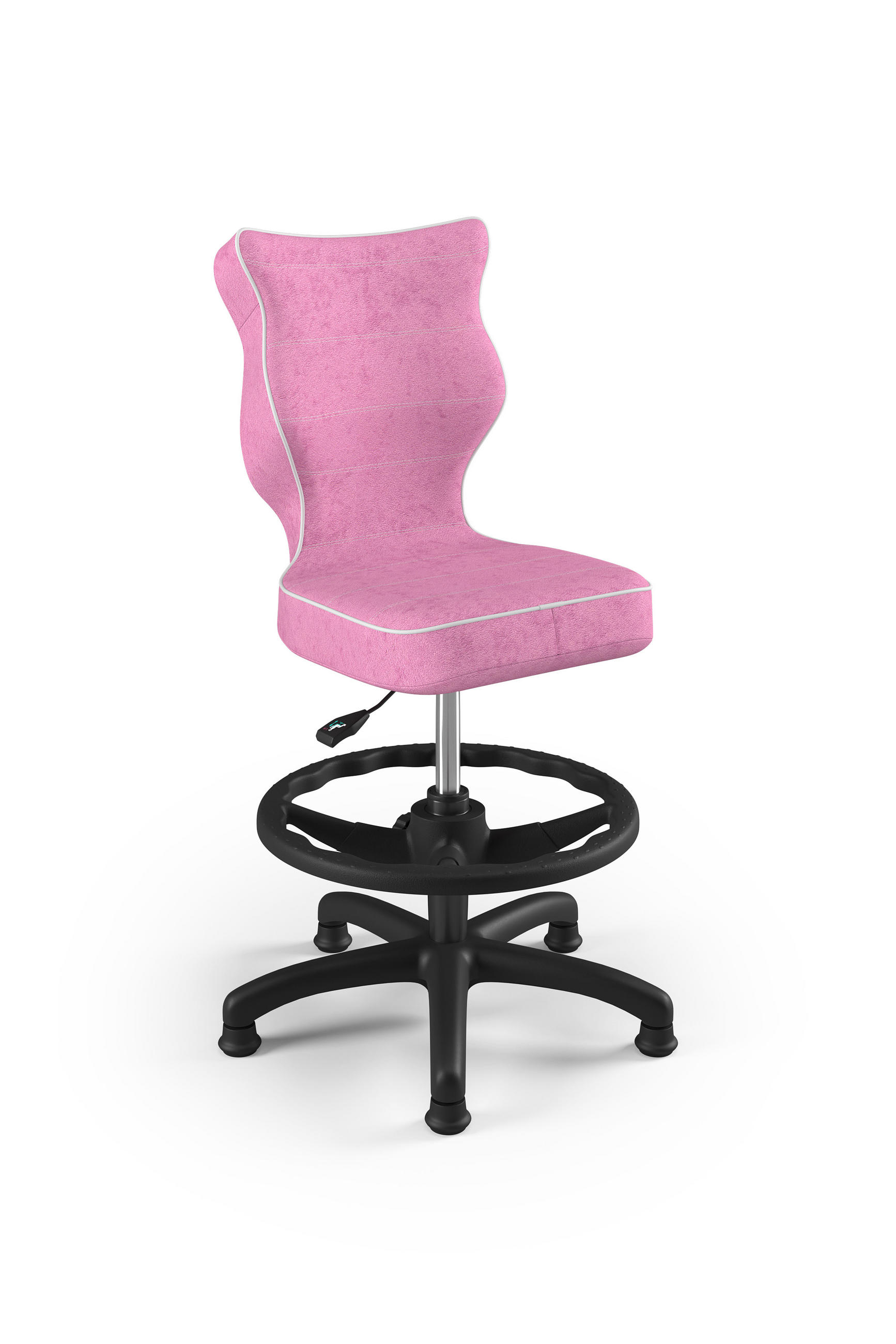 KINDERSTUHL Petit mit Fußstütze - Rosa/Weiß, Textil (66/90/66cm) - RAUMHIRSCH FURNITURE