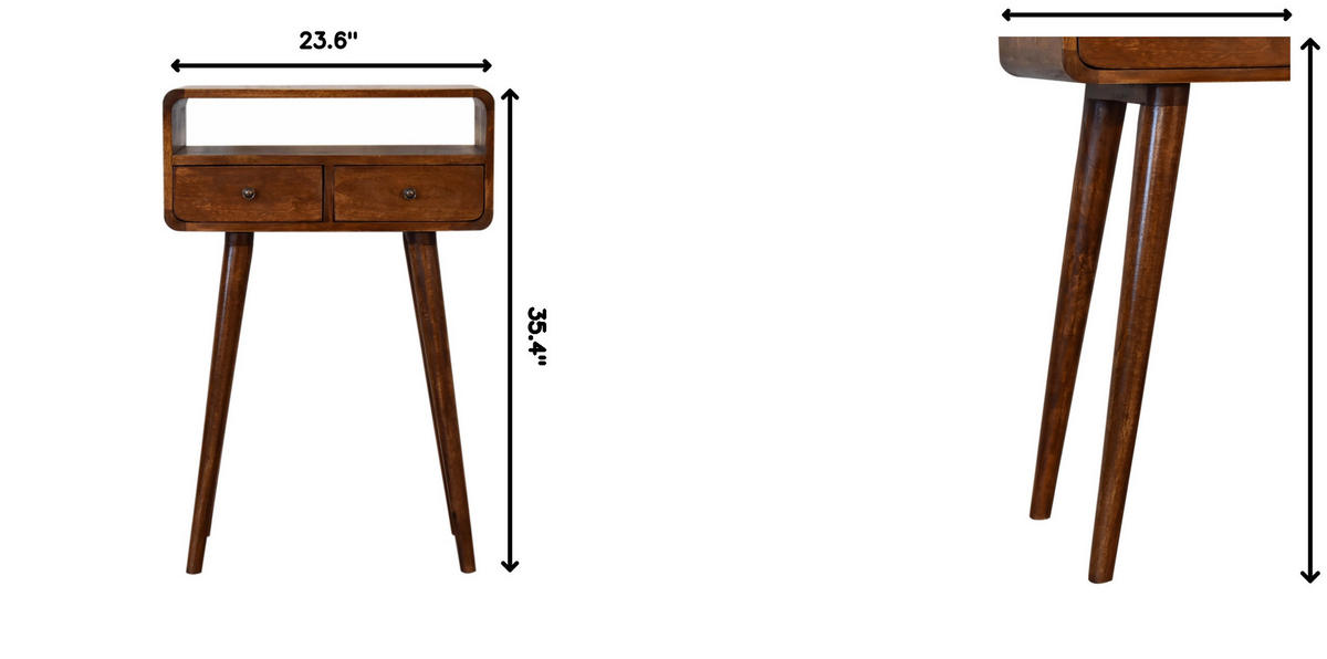 KONSOLENTISCH mit Kastanien-Finish - Messingfarben/Braun, Holz/Metall (30/60/90cm) - Artisan Furniture