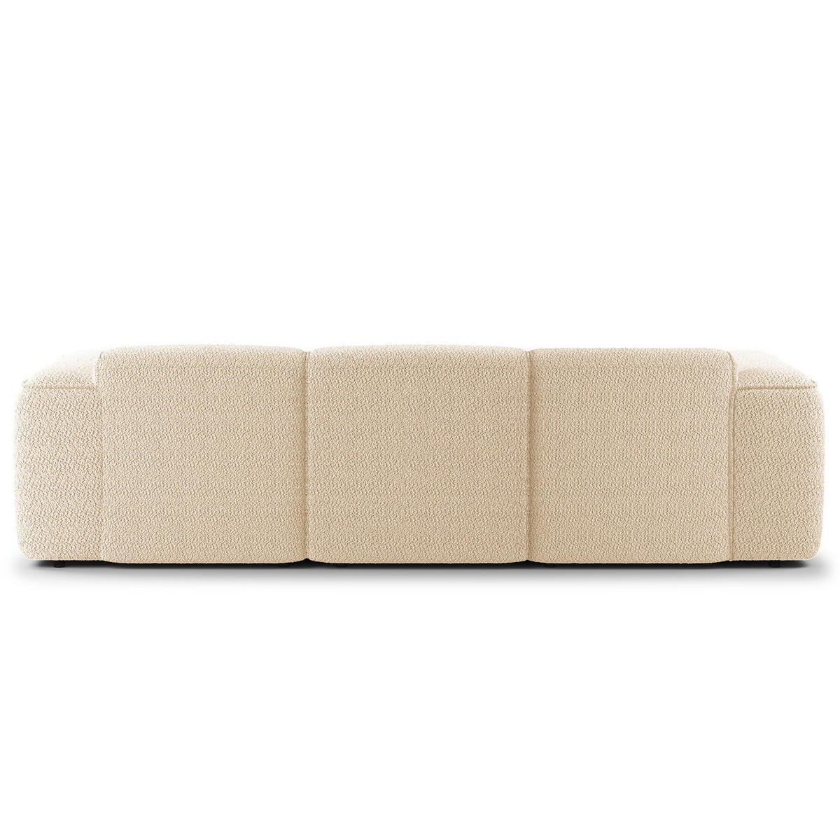 3-SITZER ECKSOFA mit Longchair - Beige/Schwarz, Kunststoff/Textil (251/173cm) - home24