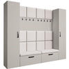 GARDEROBE Margaret XL 242/203/43 mit gepolsterten Paneelen und Schuhschrank - Kaschmir/Beige, Holzwerkstoff/Kunststoff (242/203/43cm) - Beautysofa