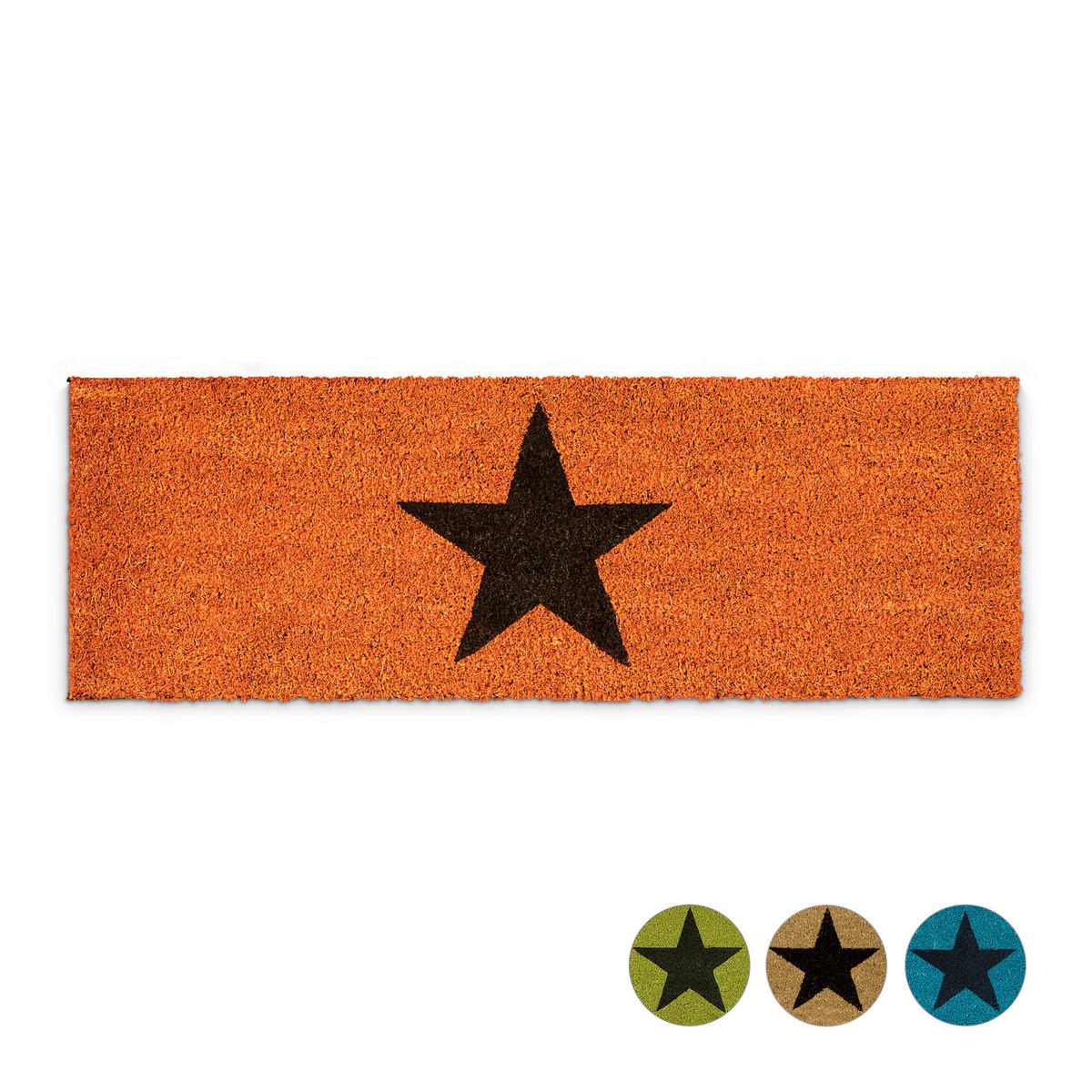 FUSSMATTE - Orange, Kunststoff/Textil (75/25cm) - Relaxdays