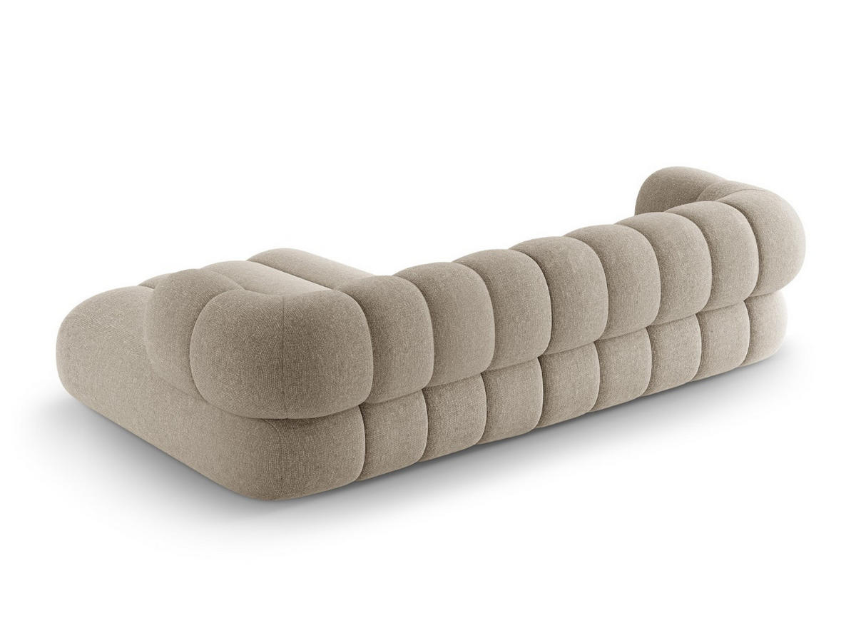 ECKSOFA Koge aus Chenille-Stoff dunkelbeige 5 Sitzplätze - Mokka, Textil (165/270cm) - Cosmopolitan Design