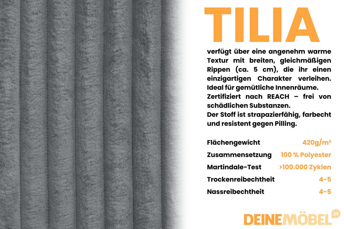 BOXBETT TEXAS 140/200 in Cord Grau mit Bonell-Federkernmatratzen H3 - Grau, Holz/Holzwerkstoff (140/200cm) - Deine Möbel 24