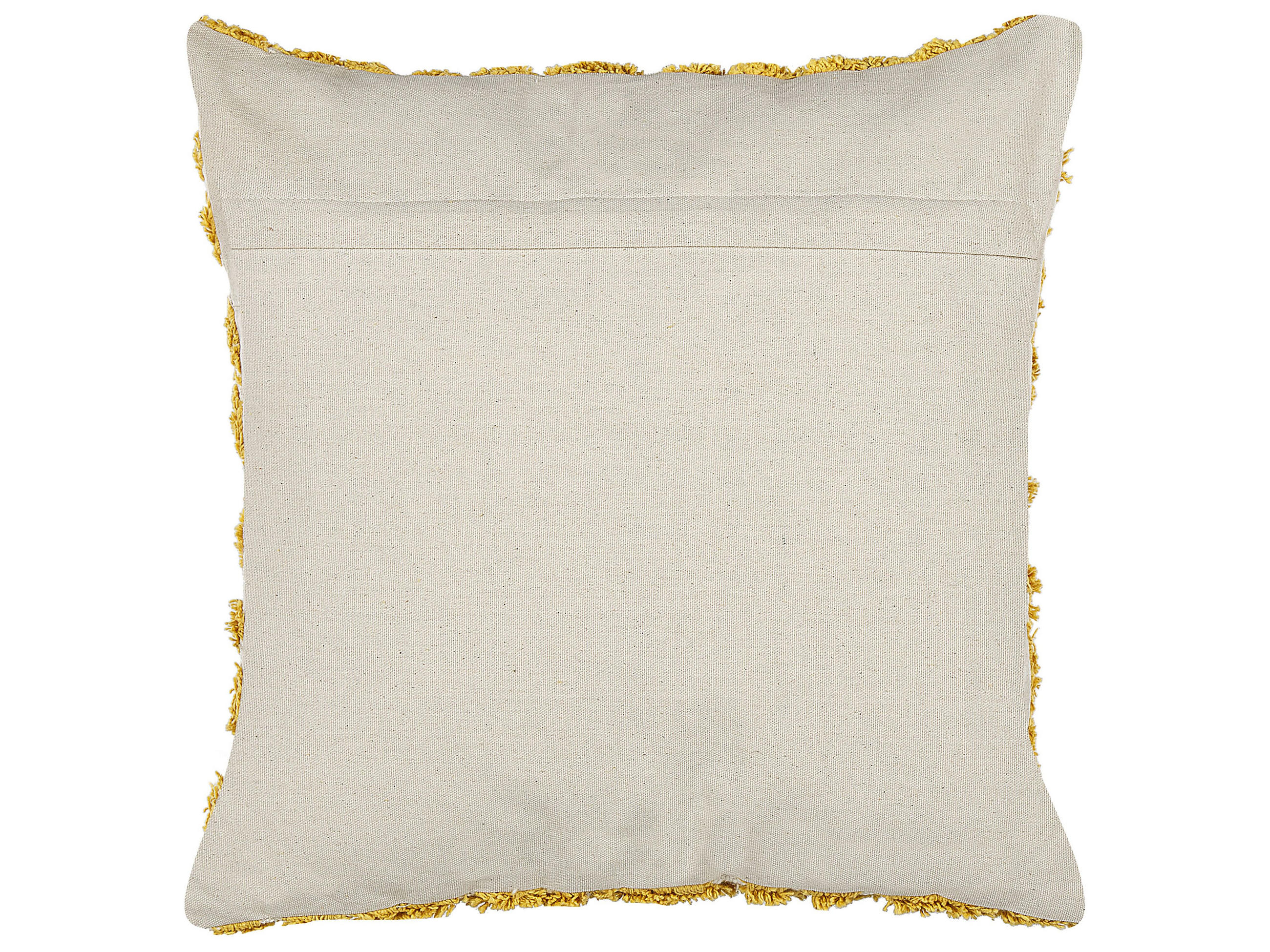 DEKOKISSEN Senfgelb 45/45 cm Alcea - Dunkelgelb, Naturmaterialien/Textil (45/45cm) - Beliani