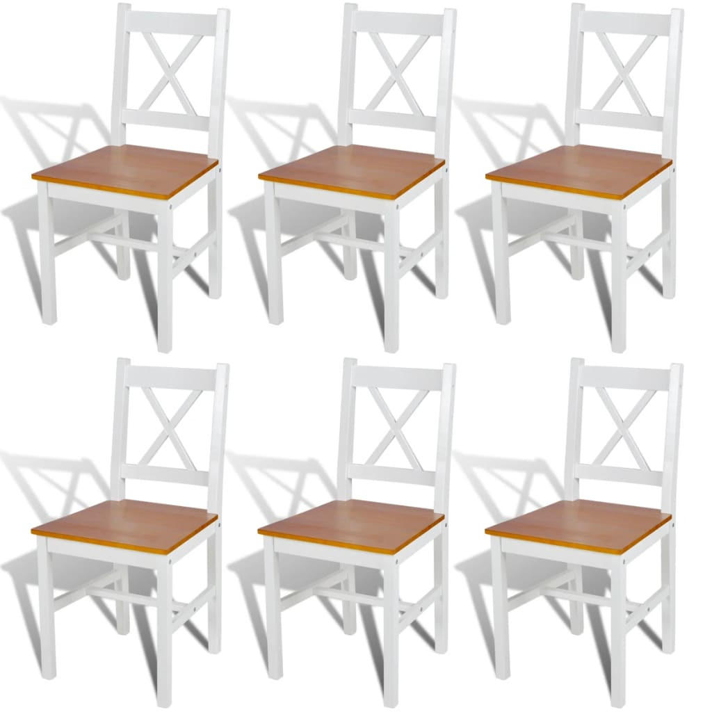 vidaXL Esszimmerstühle Weiß 45.5x85.5x41.5 cm