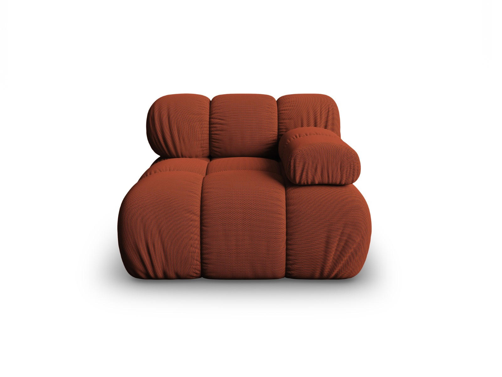 MODUL rechts Bellis aus 3D-Stoff ziegelrot - Orange, Textil (94/70/94cm) - Micadoni
