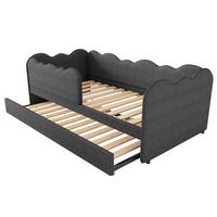 AUSZIEHBETT 90/190 cm DE-00663, in Grau, Tagesbett-Funktion und Lattenrost - Grau, Metall (90/190cm) - ComfortXL