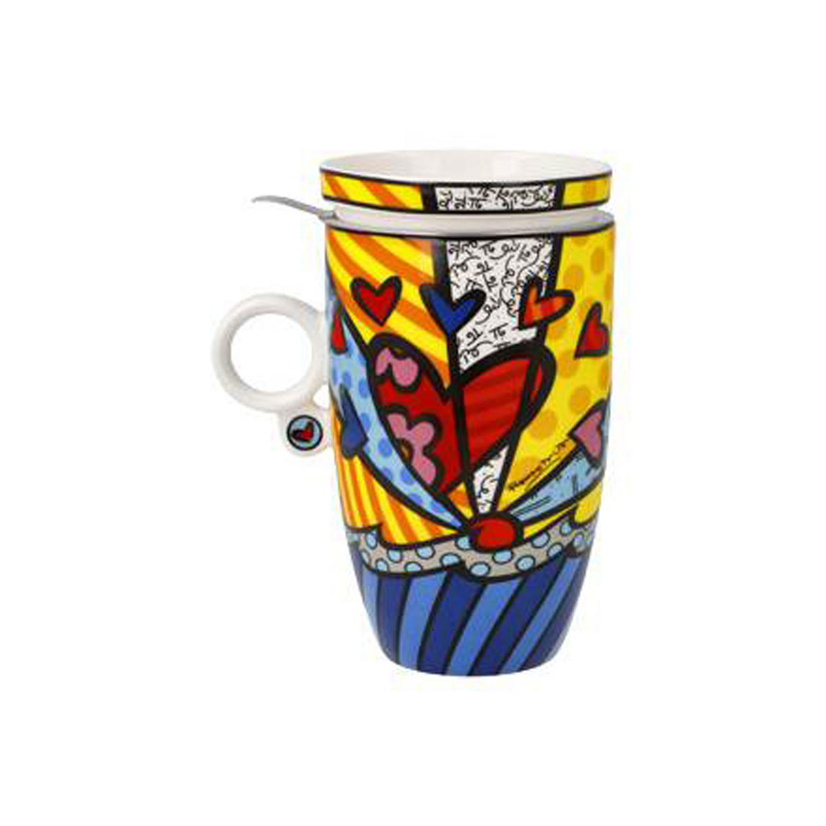 TEETASSE Romero Britto - A New Day, Fine Bone China - Multicolor, Keramik (0.45L) - Goebel